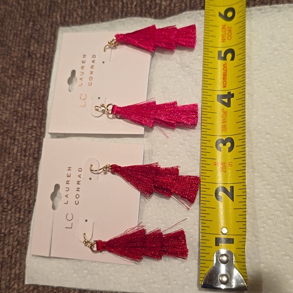 LC LAUREN CONRAD BRAND WOMEN'S FUN DANGLE EARRINGS BUNDLE OF 2 PAIR - Picture 6 of 9